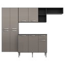 Ver imagem 6 de Cozinha Compacta com Armário e Balcão com Tampo Pequim Sun Multimóveis Preta/Lacca Fumê