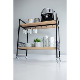 Aparador de Ferro Estilo Cantinho do Café Estilo Industrial Mdf - 2