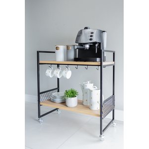 Aparador de Ferro Estilo Cantinho do Café Estilo Industrial Mdf