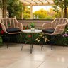 Conjunto de Área Externa/ Jardim Sky com 3 Peças – 2 Cadeiras e Mesa de Centro Elegante - 15