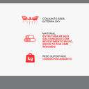 Ver imagem 7 de Conjunto de Área Externa/ Jardim Sky com 3 Peças – 2 Cadeiras e Mesa de Centro Elegante