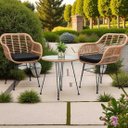 Ver imagem 2 de Conjunto de Área Externa/ Jardim Sky com 3 Peças – 2 Cadeiras e Mesa de Centro Elegante