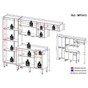Ver imagem 4 de Cozinha Compacta com 3 Leds Armário e Balcão com Tampo Pequim Up Multimóveis Preta/Lacca Fumê