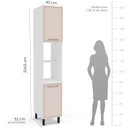 Ver imagem 2 de Armário Paneleiro 40cm com 2 Portas e 2 Nichos 250026 Amara Politorno Moveis