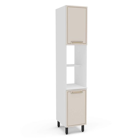Armário Paneleiro 40cm com 2 Portas e 2 Nichos 250026 Amara Politorno Moveis