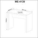 Ver imagem 3 de Mesa para Escritório Me4139 Nogal Tecnomobili