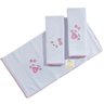 Fralda De Pano Bordada Fralda De Boca Bebê 3 Peças Nuvem Rosa - 1