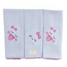 Fralda De Pano Bordada Fralda De Boca Bebê 3 Peças Nuvem Rosa - 3