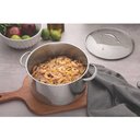 Ver imagem 4 de Caçarola Funda Tramontina Una em Aço Inox com Fundo Triplo e Tampa de Vidro 20 Cm 3,6 L 62284200