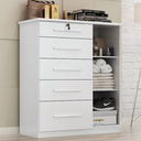 Ver imagem 2 de Cômoda Livia 5 Gavetas 1 Porta
