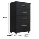 Ver imagem 4 de Cômoda Flavia 4 Gavetas