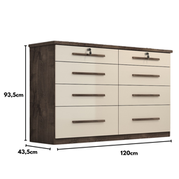 Comoda Monza 8 Gavetas - 5