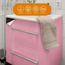 Ver imagem 6 de Papel Adesivo Envelopamento Móveis Rosa Unico Brilho Lavavel 5m