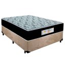 Ver imagem 1 de Cama Box Casal Suede + Colchão Molas Ensacadas Sereneprime Sonnolux 138cm Bege - Suporta até 110kg