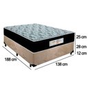 Ver imagem 4 de Cama Box Casal Suede + Colchão Molas Ensacadas Sereneprime Sonnolux 138cm Bege - Suporta até 110kg