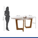 Ver imagem 3 de Conjunto Sala de Jantar Nápoles Tampo Vidro/MDF com 6 Cadeiras Luísa Smart Plus Cel Móveis
