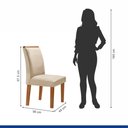Ver imagem 4 de Conjunto Sala de Jantar Nápoles Tampo Vidro/MDF com 6 Cadeiras Luísa Smart Plus Cel Móveis