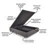 Cama Box Baú King 193x203 Cm Linho com Pistão a Gás - 4