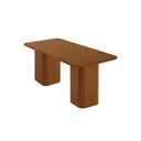 Ver imagem 2 de Conjunto: Mesa Sala Jantar Maldivas C/ Tampo Madeirado Canto Curvo 180x90cm e 6 Cadeiras Dakota