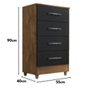 Ver imagem 4 de Cômoda Flavia 4 Gavetas