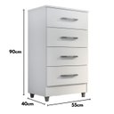 Ver imagem 4 de Cômoda Flavia 4 Gavetas