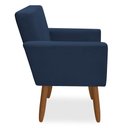 Ver imagem 4 de Kit 4 Poltronas Decorativa Nina Pés Palito Veludo Azul Marinho Chamby Móveis
