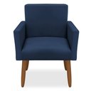 Ver imagem 3 de Kit 4 Poltronas Decorativa Nina Pés Palito Veludo Azul Marinho Chamby Móveis