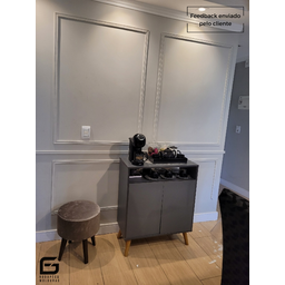 Boiserie Moldura Eva Autocolante Terra 3,5cmx8mm 15 Metros - Cinza - 5