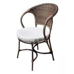 Conjunto de Mesa Fibra Sintética Arcobalena - 4 Poltronas + 1 Mesa - Tecido Duna Cru - 2