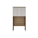 Ver imagem 1 de Modulado de Quarto Armário Ponte Aéreo Casal Rizon-linea C- 3 Portas Cumaru-fendi 25 - Novo