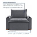 Ver mais imagens de Kit 2 Poltronas Retrátil e Reclinável do Papai com Porta Copos e Base Madeira Maciça Siena