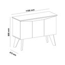 Ver imagem 4 de Conjunto 3 Peças Sala de Estar Mesa de Centro Lucca e Buffet Oásis e Rack Lumina