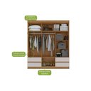 Ver imagem 3 de Guarda Roupa Solteiro 6 Portas (2 C/ Espelho) e 4 Gavetaszeus Branco - Lopas