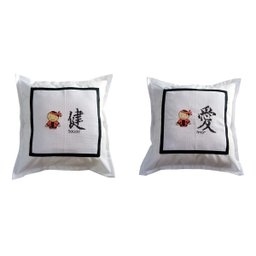 kit com 2 capas de almofadas decorativas - 1