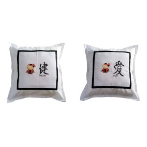 kit com 2 capas de almofadas decorativas