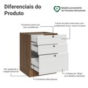 Ver imagem 3 de Balcão de Cozinha 60 cm 3 Gavetas (sem Tampo) Rustic/Branco Vik Madesa