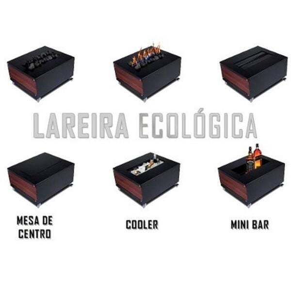 Lareira Ecológica Mini Bar Mesinha Centro Mesa Premium Luxo - 2