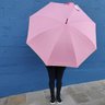 Mini Sombrinha 96cm Guarda Chuva Benetton Automática Rosa e Amarelo Fazzoletti - 5