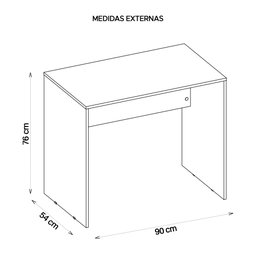 Mesa Escritório Escrivaninha Home Office 90cm Cubic Chumbo - 5