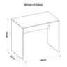 Mesa Escritório Escrivaninha Home Office 90cm Cubic Chumbo - 5