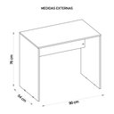Ver imagem 5 de Mesa Escritório Escrivaninha Home Office 90cm Cubic Chumbo