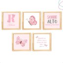 Ver imagem 4 de Quadros Decorativos Infantil Menina Borboletas com Moldura:branca