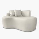 Ver imagem 1 de Sofá Orgânico 2 Lugares Curvo Feijão Design Elegante Corino Premium