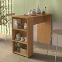 Ver imagem 1 de Bancada Ilha de Cozinha Gourmet MDP 15mm 136cm Freijó Menu Móveis