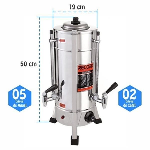 CAFETEIRA ELETRICA COMERCIAL 2 LITROS REF CAF02 RECORD - Simão  Distribuidora - Utensílios para Cozinha Industrial