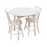 Jogo de Jantar Colonial Brisa Mesa 80cm Branca + 02 Cadeiras Brancas - Rustico Linda ( Redonda ) - 14
