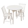 Jogo de Jantar Colonial Brisa Mesa 80cm Branca + 02 Cadeiras Brancas - Rustico Linda ( Redonda ) - 13