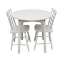 Ver imagem 1 de Jogo de Jantar Colonial Brisa Mesa 80cm Branca + 02 Cadeiras Brancas - Rustico Linda ( Redonda )