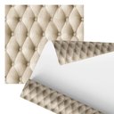Ver imagem 1 de Papel de Parede Adesivo Estofado Bege Sofá Botão 2,80m