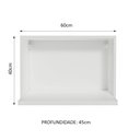 Ver imagem 2 de Armário Aéreo Madesa Acordes 100% MDF 60 cm com Nicho para Forno Branco Cor:Branco